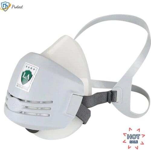 Gas Mask Industry Anti-Dust Pollution Respirator Welder Paint Spraying Polishing Respirator Safety Rubber Construction Dust Mask