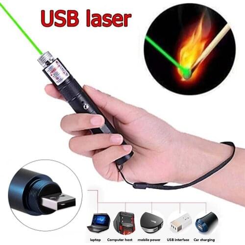 High-power laser pointer, green indicator, built-in battery, USB rechargeable laser sight, super far radiation green dot laser