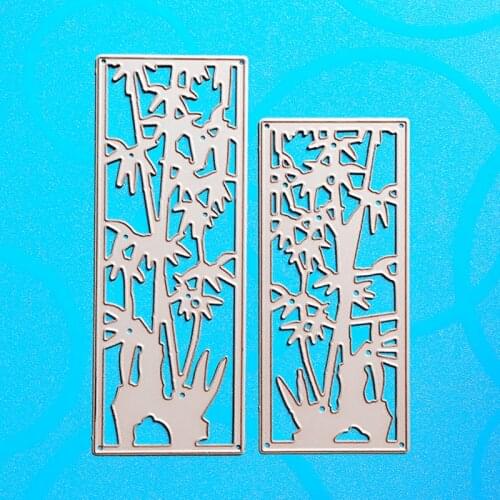 YLCD801 Bamboo Rabbit Metal Cutting Dies For Scrapbooking Stencils DIY Album Paper Cards Decoration Embossing Folder Die Cutter