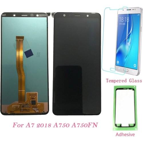 Test LCD 6.0'' For Samsung Galaxy A7 2018 A750 A750G SM-A750F SM-A750FN Touch Screen Digitizer LCD Display For Samsung A7 A750F