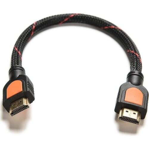 1PC Gold Plated HDMI Male to Male Adapter Braid Cord 1FT HDMI v1.4 1080P Video Cable Connector Converter For DVD PS3 BluRay HDTV