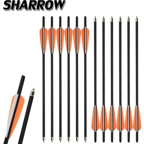 12pcs 17inch Crossbow Arrow Replaceable Mix Carbon Arrow Outdoor Hunting Shooting Bows With Arrows Archery Accessories