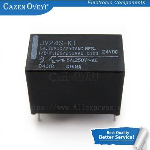 1pcs/lot JV24S-KT JV-24S-KT JV24-KT 24V 24VDC DIP-4 5A 30VDC 250VAC In Stock