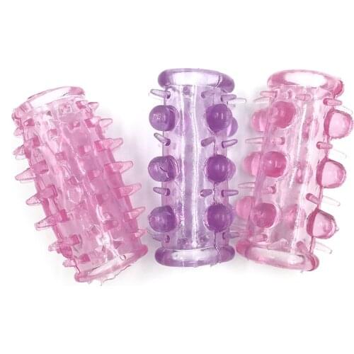 2PCS L Size Super Big Penis Erection Ring Cock Ring Sex Toys for Men Delay Ejaculation Elastic G-spot Massage Penis Sleeve Blue