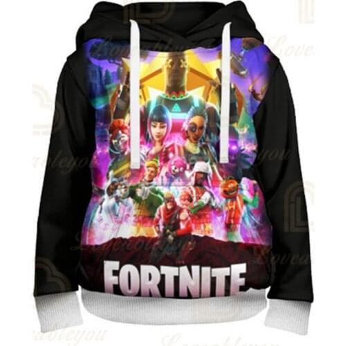 Fortnite 3D Sweatshirt Boys Girls Tops Battle Game Victory Royale Hoodies Childrens Wear Hoodie Christmas Gift