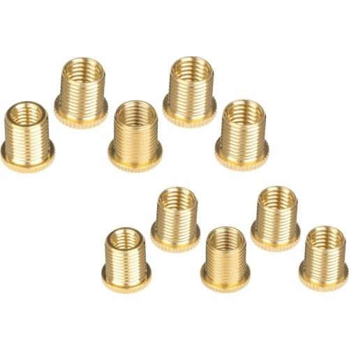 5 Pieces Aluminum Alloy Gear Shift Knob Shifter Nuts Kit M10x1.5 + 5 Pieces Aluminum Alloy Gear Shift Knob Set M8x1.25