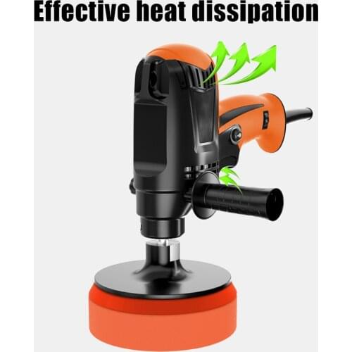 980W Multifunctional Six Gears Adjustable Speed Car Electric Polisher Waxing Machine Automobile Furniture Polishing Tool