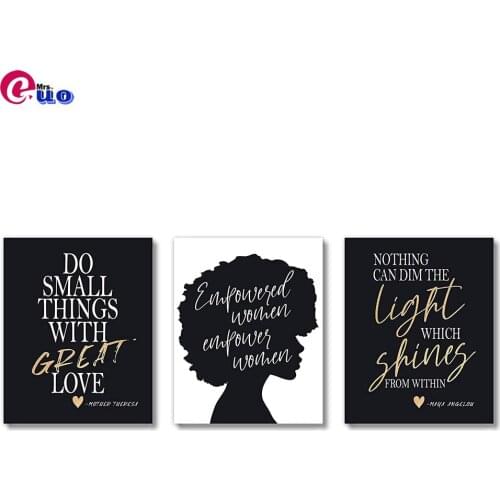 Diamond Embroidery Portrait 5D DIY Diamond Painting African American Black Women Handmade Cross Stitch Kit Mosaic Art Home Decor