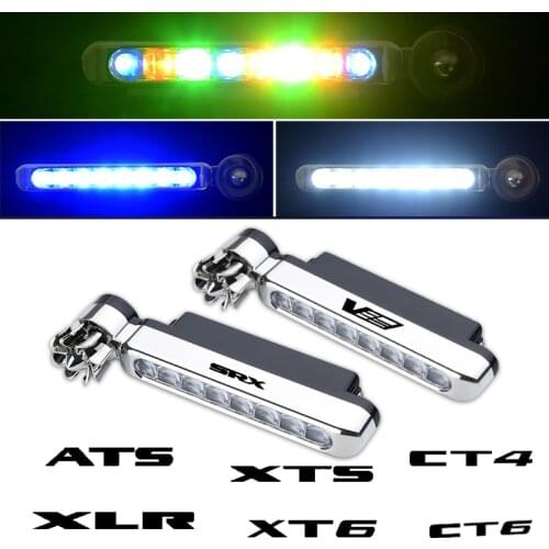 2PCS Wind Powered Car Running Lights 8LED Rotation Fan Daylight For Cadillac ATS CTS XTS XT4 XT6 CT4 XT6 DTS ELR SRX XT5 V CT6
