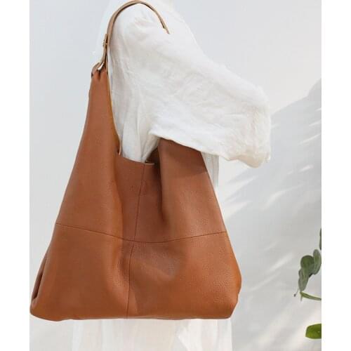 Big Casual Tote Genuine Leather Shoulder Bags For Women Large Capacity Lady Bag High Quality Luxury Designer Purses and Handbags