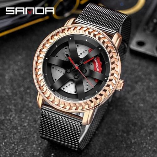 BASID Wheel Rim Hub Car Design Fashion Quartz Men Watch Sports Business Wristwatch Gifts Top Brand Luxury Gentleman Waterproof