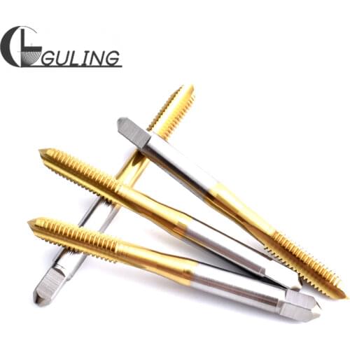 HSSE Metric With Tin Hand Tap M10 M12 M14 M16 M18 M20 M22 M24 X0.5 X0.75 X1 X1.25 X1.5 X2 Screw Fine Thread Straight Groove Taps