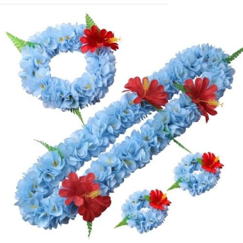 Artificial Wreath Necklace Garland 4-piece Festival Celebrate Decor Non-toxi DIY 4pcs/set Hanging Decorations Simulation Flower