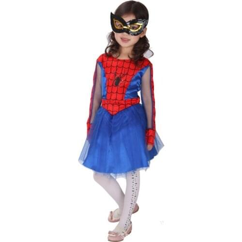 Carnival Spidergirls Cosplay Spider Girls Costume Kids Girls Children Superhero Birthday Halloween Dresses