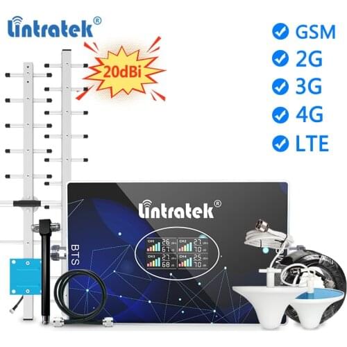 Lintratek 2020 NEW 900 1800 2100 2600 Signal Booster GSM 2G 3G 4G Repeater B8 B1 B3 B7 Mobile Phone Amplifier Internet & Voice