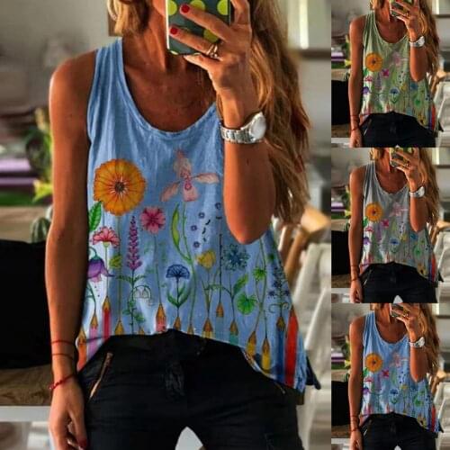 Top Fashion Round Neck Sleeveless Top Blouse Casual Vest All Match for Daily Wear