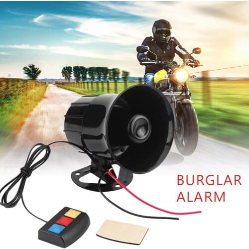 Motorcycle Car Alarm Warning Siren Vehicle Horn Alarm Loud Speaker 3 Tone Sound 12V 30W Emergency Sound Amplifier