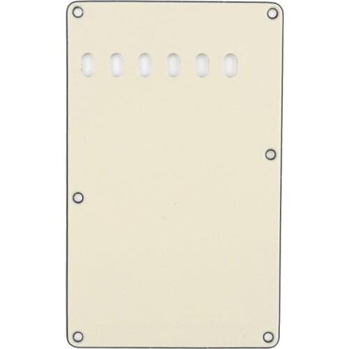 Musiclily Vintage Style Strat Tremolo Backplate for Fender USA/Mexican Made Standard Stratocaster, 3Ply Cream