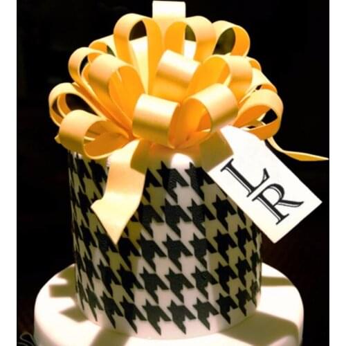 Newest Hounds Tooth Stencil for Cake border decorations Wedding Cake Stencil Mold