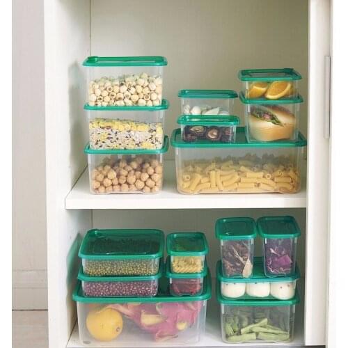 Plastic Sealing Kitchen Storage Box Reusable Lunchbox Food Preservation Containers Portable Food Grade PP Home Storage Items