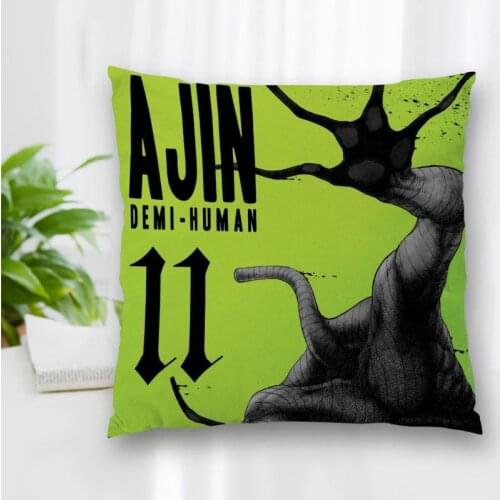 Custom Ajin Anime Pillow Slips Polyester Decorative Pillowcases Zipper Pillow Case Pillowcase Cover Square 40x40cm