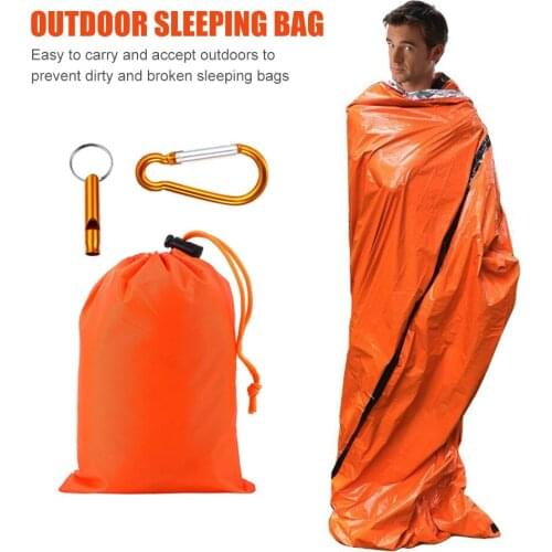 Portable PE First Aid Sleeping Bag Ultra-Thin Thermal Emergency Sleeping Bags Thermal Blanket Outdoor Survival Tool