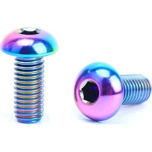 A5KC Durable 2pcs / box Road Mountain Titanium Alloy Bicycle M5x12 for MTB Road Bicycle Cycling Water Bottle Holder Screws