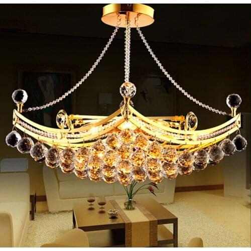 Crystal lamp rectangular living room lights modern led crystal ceiling lamps color change simple bedroom bedroom lighting