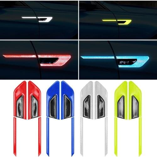 2Pcs Car Leaf Board Reflective Sticker for BYD F3 F0 S6 S7 E5 E6 M6 G3 G5 T3 13 lifan x60 X50 620 320 520 125CC solano smily