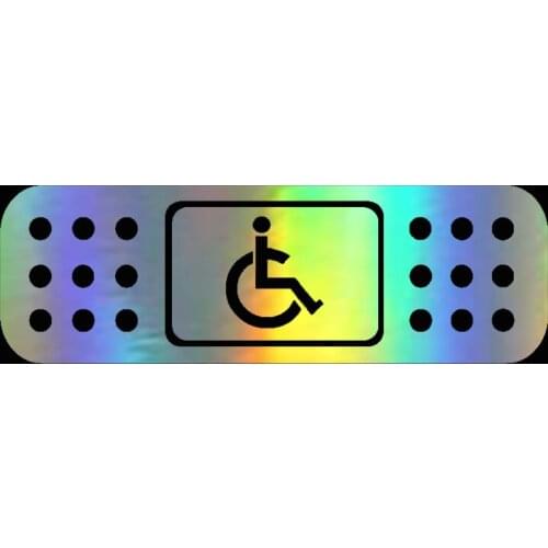 Fun Handicap Wheelchair JDM Decal Car Stickers Vinyl Car Window Reflective Decals Decoration Car Stickers Accessories 13.5*4.1CM