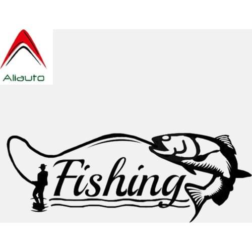 Aliauto Funny Car Sticker Fishing Hunter Decor Modelling Vinyl Silhouette Accessories PVC Decal for Passat B5 Porsche,15cm*5cm