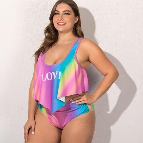 Split Spot plus-Sized plus Size Fat Woman Wading Womens Swimsuit Bikini Bikini High Waist