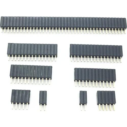 1.27mm 1.27 Pin Header Single Row Female Breakaway PCB Board Connector Pinheader 1*3/4/5/6/8/10/12-40p Plastic height 4.6mm