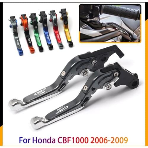 20 Colors CNC Adjustable Folding Extendable Motorcycle Brake Clutch Levers For Honda CBF1000 CBF 1000 2006 2007 2008 2009