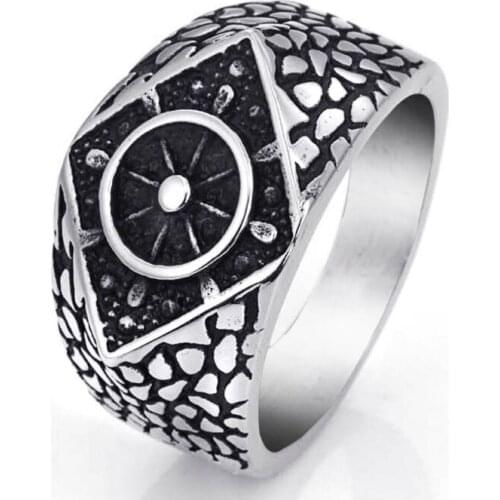 2017 Fashion Cool Style Navy Anchor Ring 316L Stainless Steel Mens Women Fashion Motor Biker Ring