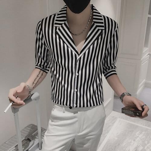 2021 Casual Shirt For Men Clothing Lovers Fashion Brand Summer New Hot Neutral Short Sleeve Slim Ruffian Tidal College Current