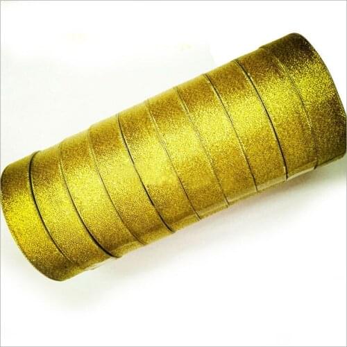 3/4" 19mm Gold Metallic Ribbon 60% polyamide 40% metallic