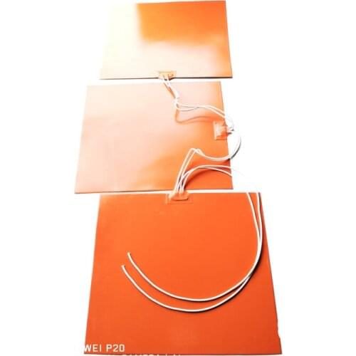 3*500*500*1.5mm silicone heater for machine warming 380v 2000w adhesive 1side 1000mm lead wire