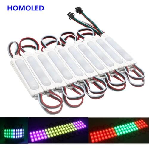 50leds 12mm WS2811 2811 IC Full Color Pixel LED Module Light input DC5V IP68 waterproof RGB color Digital LED Pixel Light