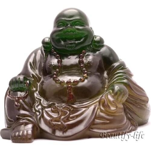 Allochroic Mascot, Green Buddha, Newness present, Ornament, tea pet,Fengshui, Best Gifts,will change color,S1044A