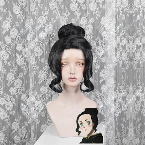 Anime Black Clover Charmy Pappitson Cosplay Wig Black Heat Resistant Synthetic Hair Wig + Wig Cap