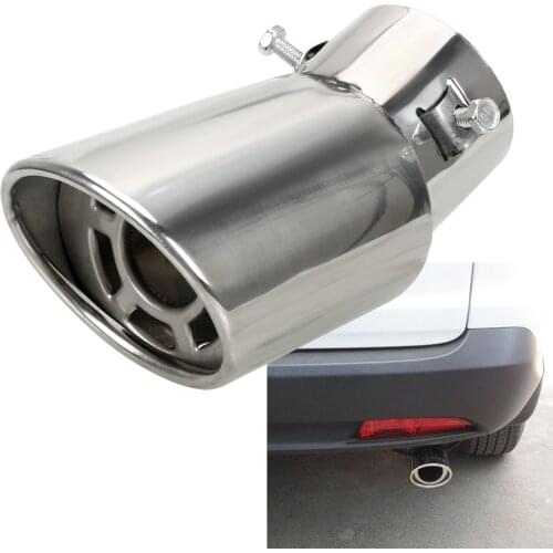 Car Accessories Universal Car Exhaust Muffler Round Car Exhaust Tail Pipe Tail Muffler 1PCS Stainless Steel