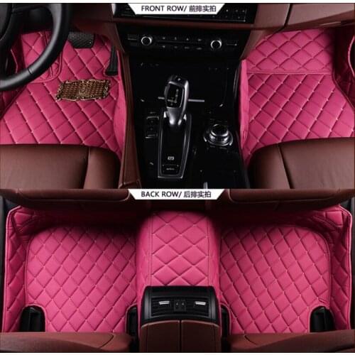 Auto Floor Mats For Audi A5 S5 RS5 2008-2015 Foot Carpets Step Mat High Quality Embroidery Leather Wire coil 2 Layer