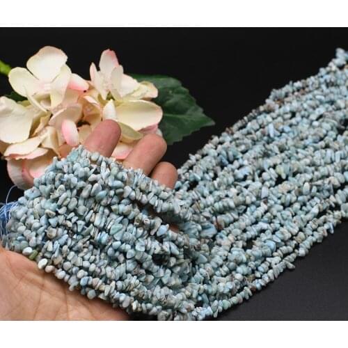 Natural Larimar Beads Irregular origin Chips Shape Loose Stone Beads for Jewelry Making DIY 15.5