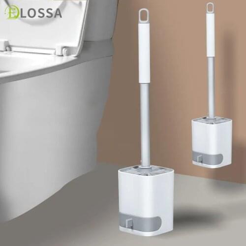 ELOSSA Bathroom Toilet Brush Holder Toilet Cleaning Brush WC Household Floor Cleaning Tools Household Bathroom Accessories Set