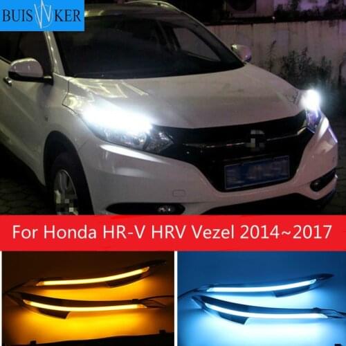 For Honda HR-V HRV Vezel 2014~2017 No-error Daytime Running Light LED DRL Fog Lamp Driving Lamp Car Styling