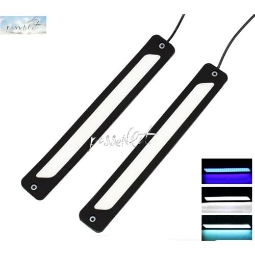 Daytime Running Light Waterproof 12V LED COB DRL Daylight White Fog Light Yellow Turn Signal Flexible Cars Running Car Lights