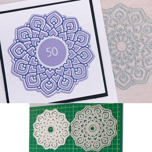 Double Hollow Round Circle Lace Cutting Dies DIY Mold Paper Metal Craft Dies for Card Making Cut Dies 2021 Embossing New Molds