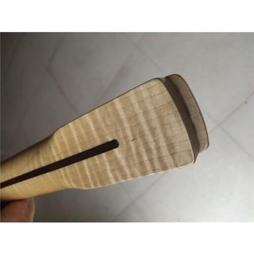 1pc Best Canadian flame maple electric guitar neck 22 frets flame maple fingerboard gloss ST style