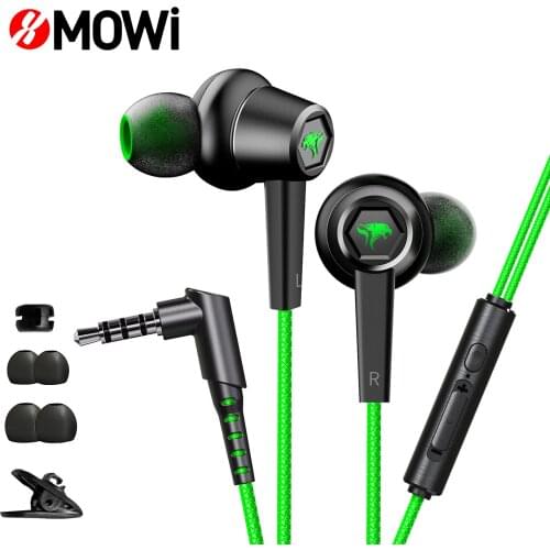 XMOWI VX2 Gaming Earphones with Microphone Xbox Switch PS4 Earbuds Noise Cancelling In-Ear Wired Headphones Powerful Bass